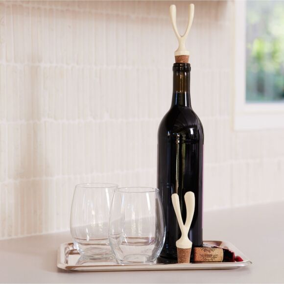 NIB Wishbone Wine Bottle Stopper - Nima Oberoi Lunares - Picture 2 of 6